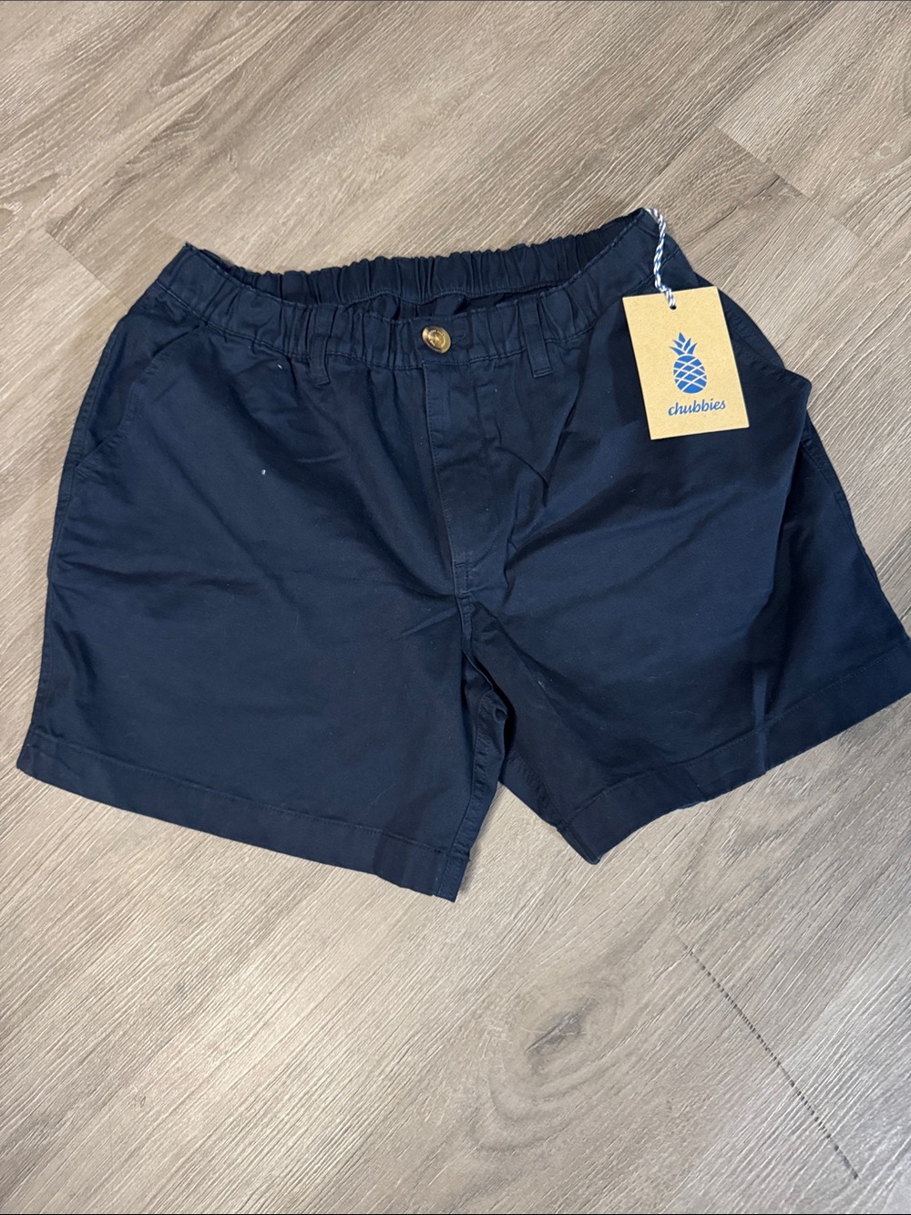 chubbies Navy Elastic-Waist Flat Front Men’s Shorts